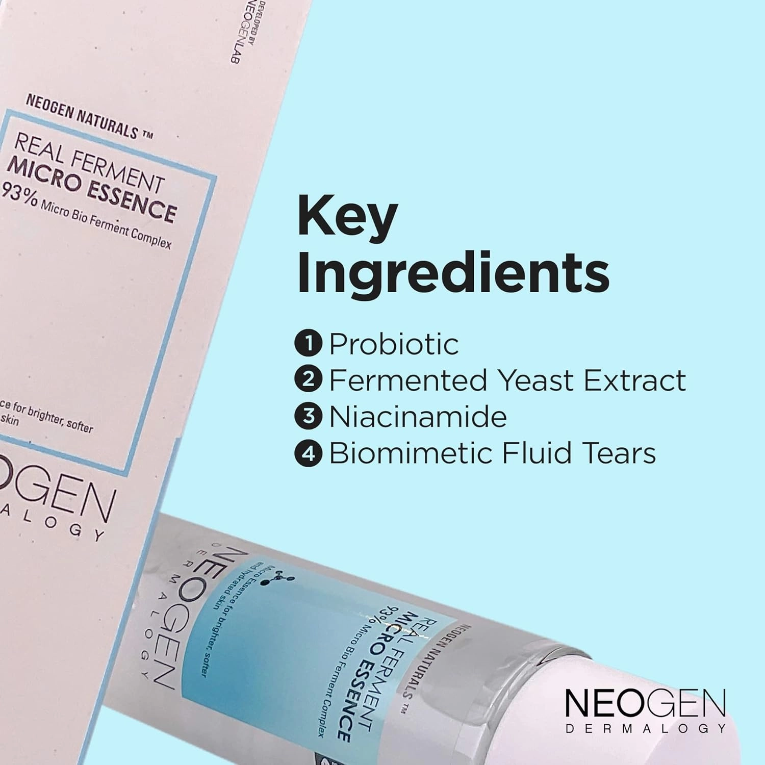 NEOGEN DERMALOGY Real Ferment Micro Collection - with Naturally Fermented ingredients (Rice) & Hyaluronic Acid for Hydrated(Micro Essence   Micro Serum Set)