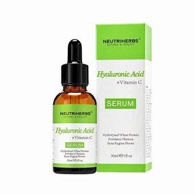 Neutriherbs Hyaluronic Acid Serum, Lightweight/Rapidly Hydrate Skin, Daily Facial Serum Improve Oily, Dehydrated, Acne-Prone Skin - 30ml / 1fl Oz
