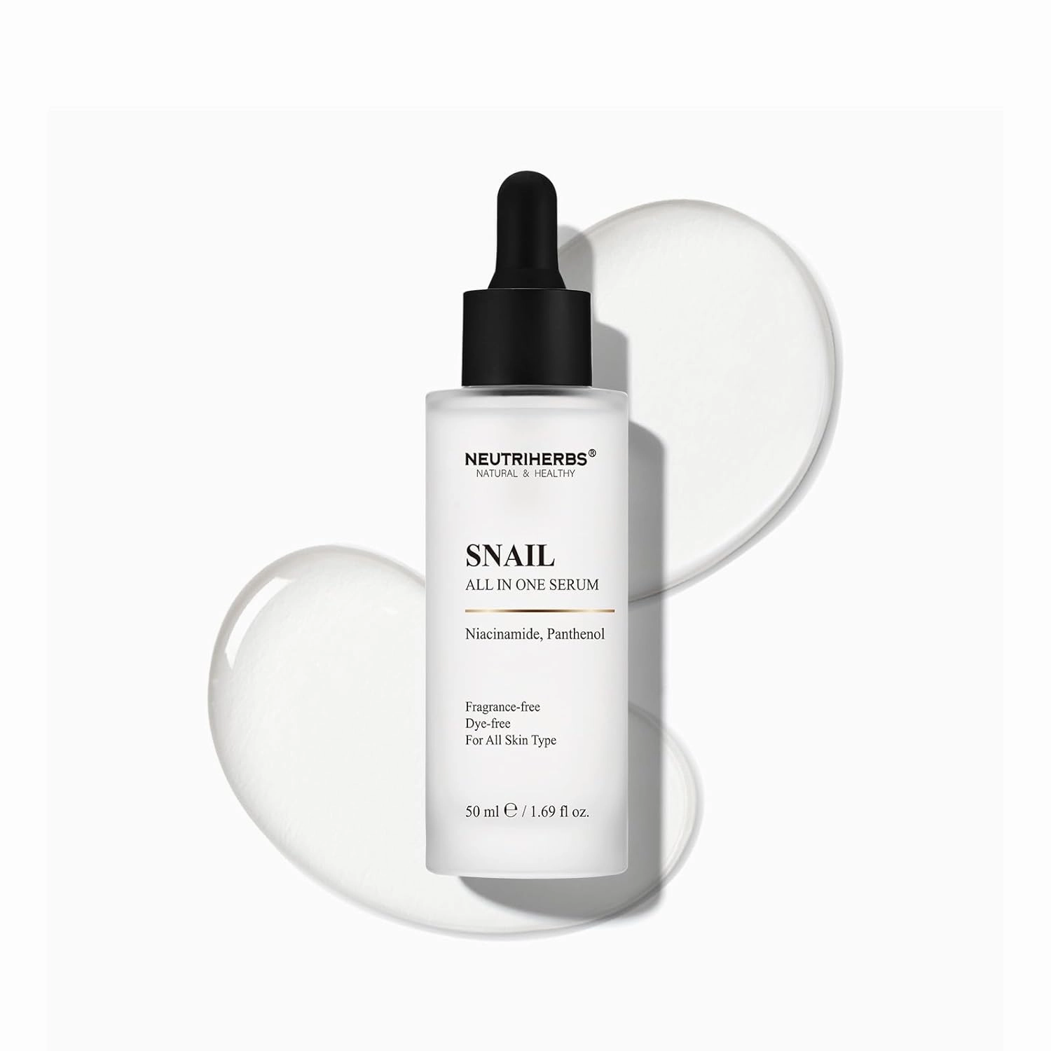 NeutriHerbs Pro 10% Snail Mucin Serum, 20X Concentrated Anti-Aging Powerhouse for Sensitive Skin, Ultra-Hydrating & Non-Sticky Formula, Made with USA-Sourced Snail Secretion Filtrate - 1.69 fl oz