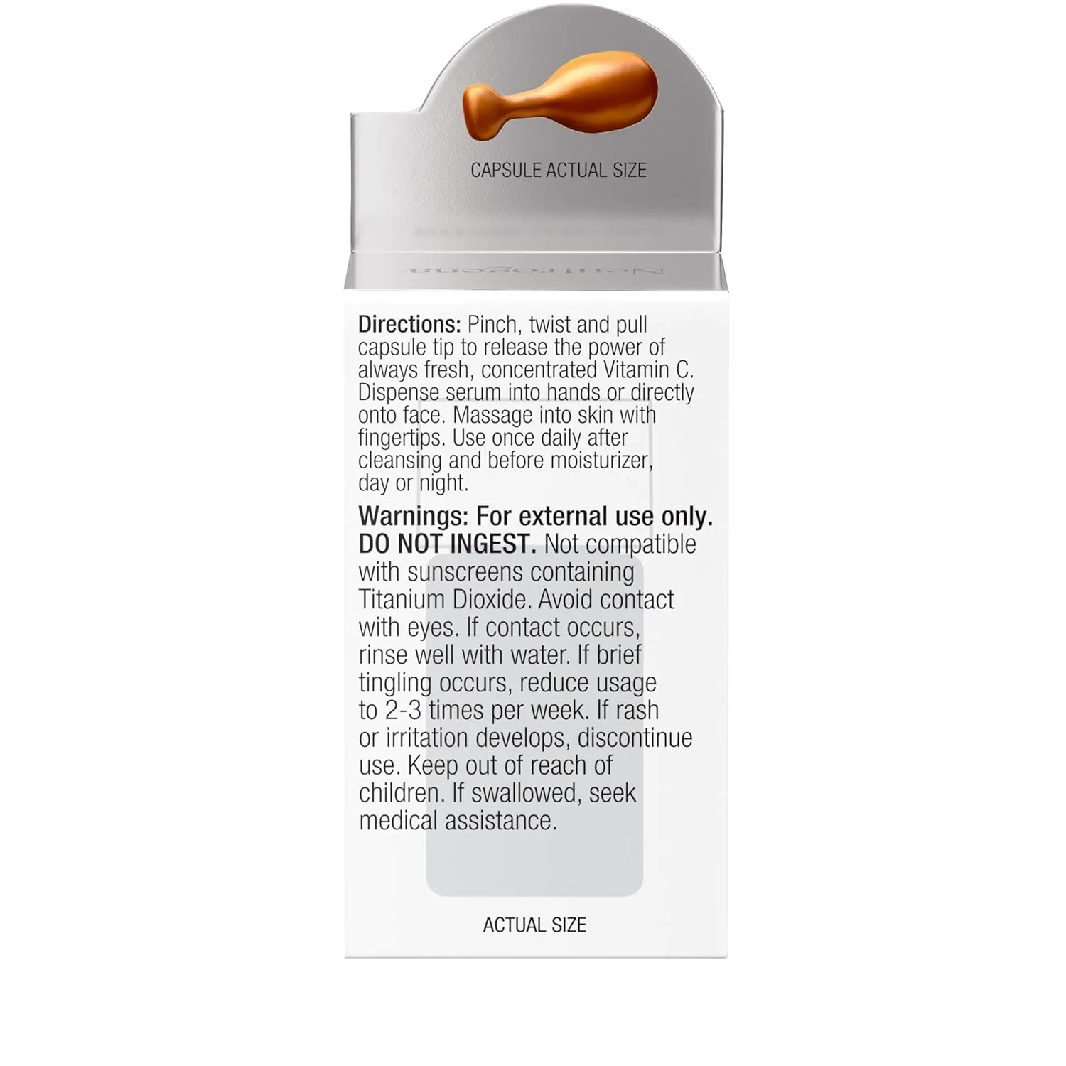 Neutrogena Rapid Tone Repair 20% Vitamin C Face Serum Capsules, Daily Facial Serum with Vitamin C to Help Brighten Skin Tone & Reduce Look of Dark Spots, 7 ct