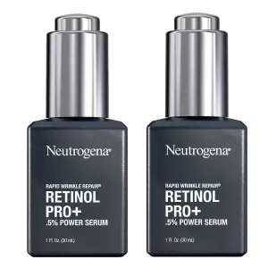 Neutrogena Rapid Wrinkle Repair Retinol Power Facial Serum Age Perfect Midnight Serum Pro  .5% - 1oz 30ml - (2-Pack Anti Aging Serum 2oz)