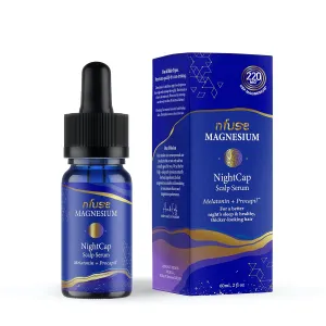 nfuse Magnesium NightCap Hair Growth Serum with Melatonin   Peptides, Scalp Treatment for all Hair Types, Decalcifies Follicles, Vegan, Deep Relaxation, Fragrance-Free