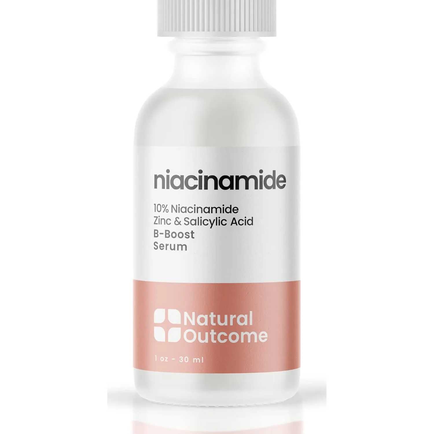 Niacinamide Serum for Face by Natural Outcome Skin Care, B-Boost Niacinamide 10% Plus Zinc 2% Salicylic Acid   Hyaluronic Acid, Acne Treatment   Pore Reducing Serum   Skin Balancing