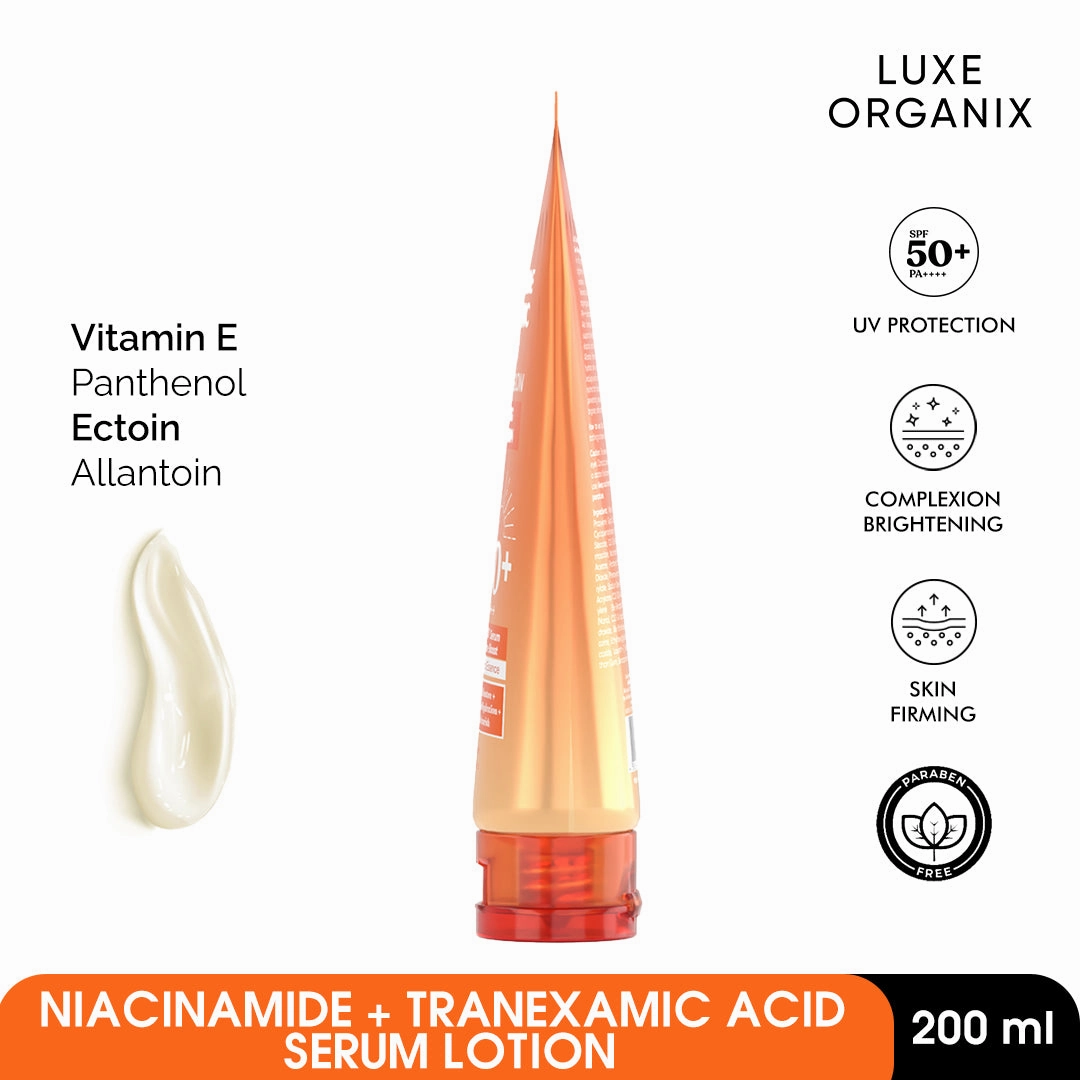Niacinamide   Tranexamic Acid Youthful Glow Whitening Serum Lotion SPF50 PA  200ml