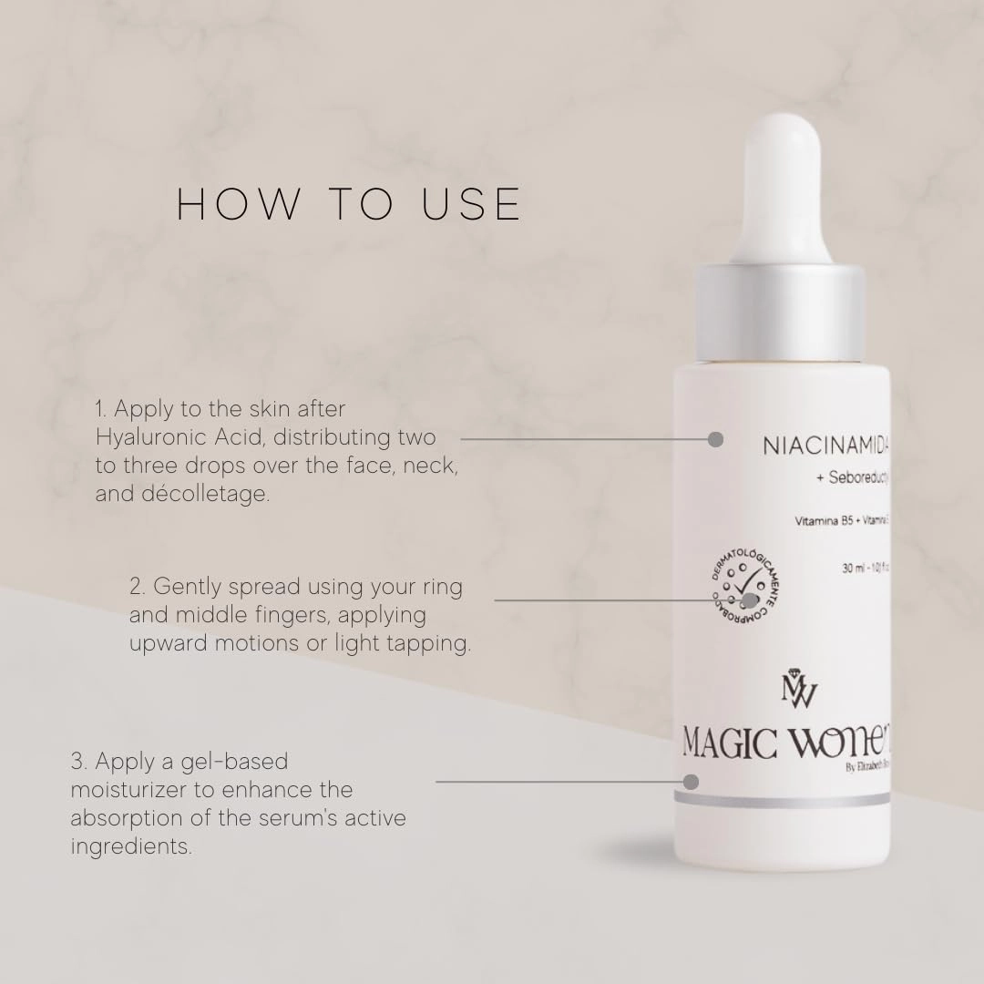 Niacinamide Face Serum 5% – Pore Minimizer with Vitamin B5 & E – Oil Control & Brightening Treatment for Smoother Skin – 1 Fl Oz