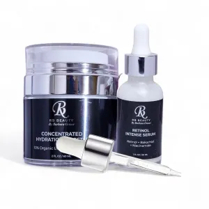 Night Combo Retinol Intense Serum and Concentrated Hydration Boost Mosturizer - Collagen regenerative   Intense hydration