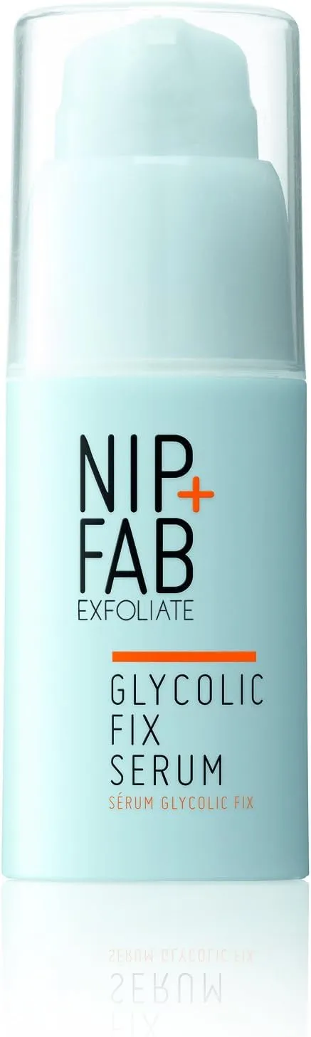 Nip   Fab Glycolic Acid Fix Serum for Face with Aloe Vera, AHA Anti-Aging for Fine Lines and Wrinkles, Refine Minimize Pores, Skin Toning, 1.01 Ounce