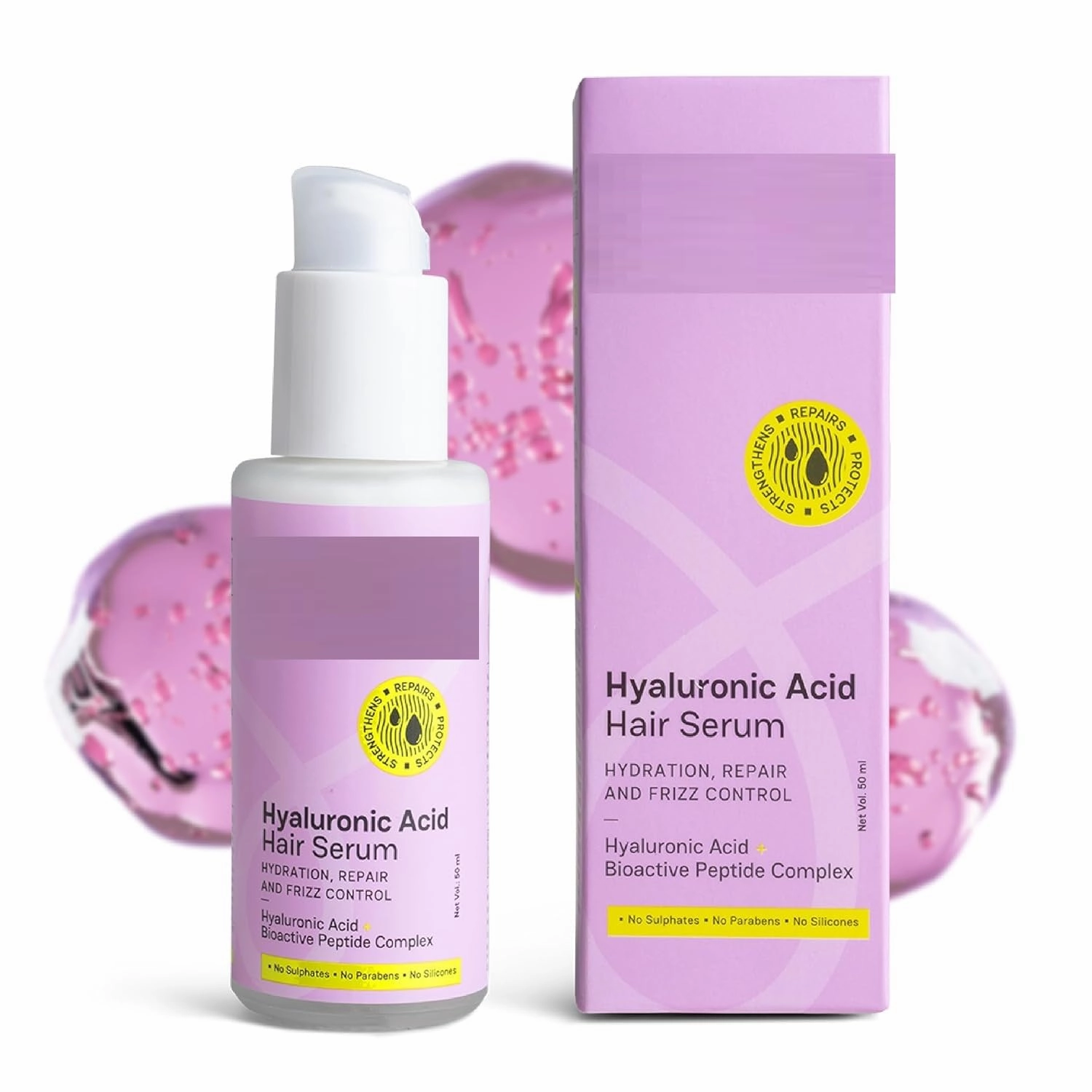 NK Hyaluronic Acid Hair Serum | Deep Hydration & Frizz Control | Lightweight & Non-Greasy | Smooth, Silky & Healthy