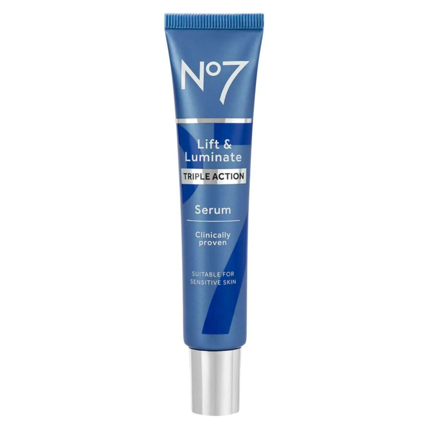 No7 Lift and Luminate Triple Action Face Serum – Anti-Wrinkle Collagen Peptide Serum with Vitamin C, Brightening Emblica, Pro Retinol, Hyaluronic Acid & Hibiscus for Skin Firming (30ml)
