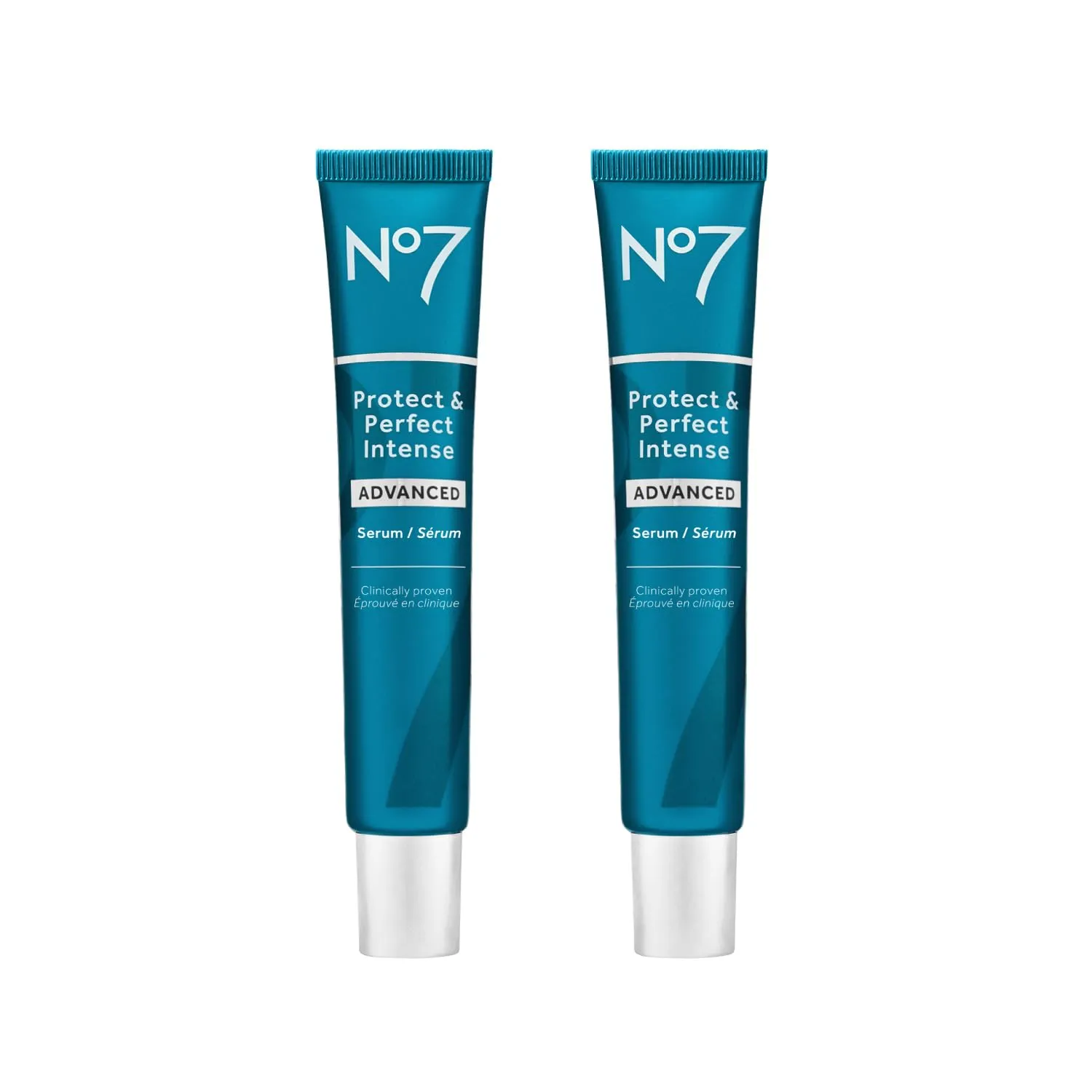 No7 Protect & Perfect Intense Advanced Serum - Rice Protein & Alfalfa Complex for Fine Lines and Wrinkles - Anti-Aging Facial Serum with Matrix 3000  Technology (2 pack, 1.69 Fl Oz each)