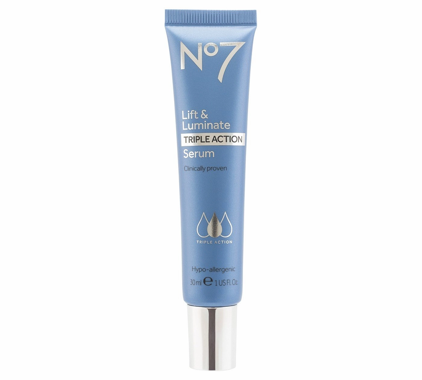 No7 Lift & Luminate Triple Action Face Serum - Collagen Peptide Anti Wrinkle Serum   Brightening Emblica & Vitamin C Face Serum   Pro Retinol Skin Firming Hyaluronic Acid & Hibiscus (30ml)