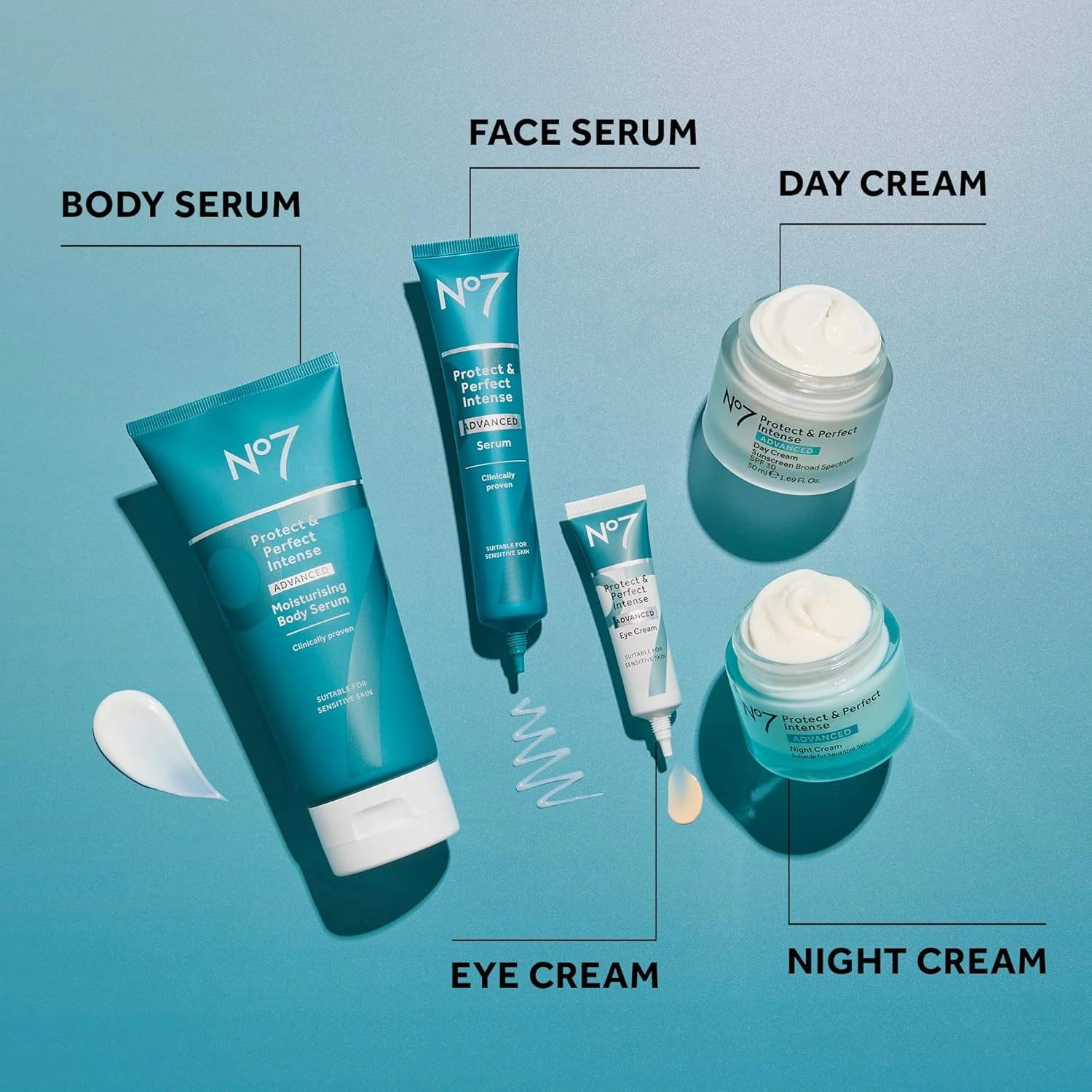 No7 Protect & Perfect Intense Advanced Serum - Anti-Aging Face Serum that Visibly Smoothes & Firms Fine Lines and Wrinkles - Formulated with Hyaluronic Acid and Matrix 3000  Technology (1 Fl Oz)