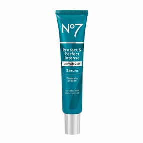 No7 Protect & Perfect Intense Advanced Serum - Anti-Aging Face Serum that Visibly Smoothes & Firms Fine Lines and Wrinkles - Formulated with Hyaluronic Acid and Matrix 3000  Technology (1 Fl Oz)