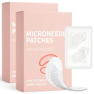 Novalift Microglow Eye Patches, Malora Under Eye Patches for Puffy Eyes and Dark Circles, Smile Line Patch, Eye Mask Serum Infused Face Skin Care, Women Facial Anti Wrinkle Patch for Lip (6 Pairs)