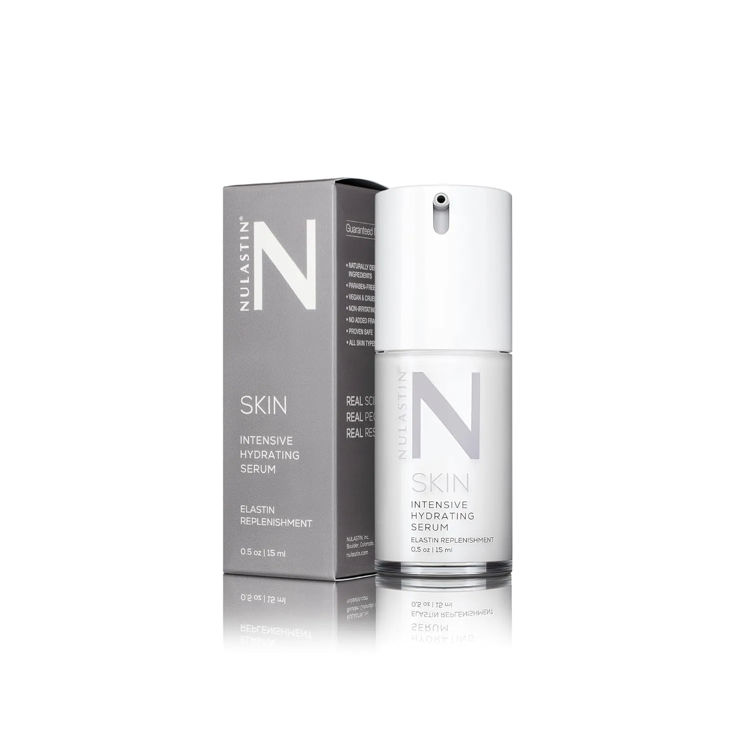 NULASTIN Elastaplex & Hyaluronic Acid Serum for Face, Lips & Décolleté - SKIN Intensive Hydrating Serum - Promote Dewy Radiance in Aging Skin (0.5 oz)