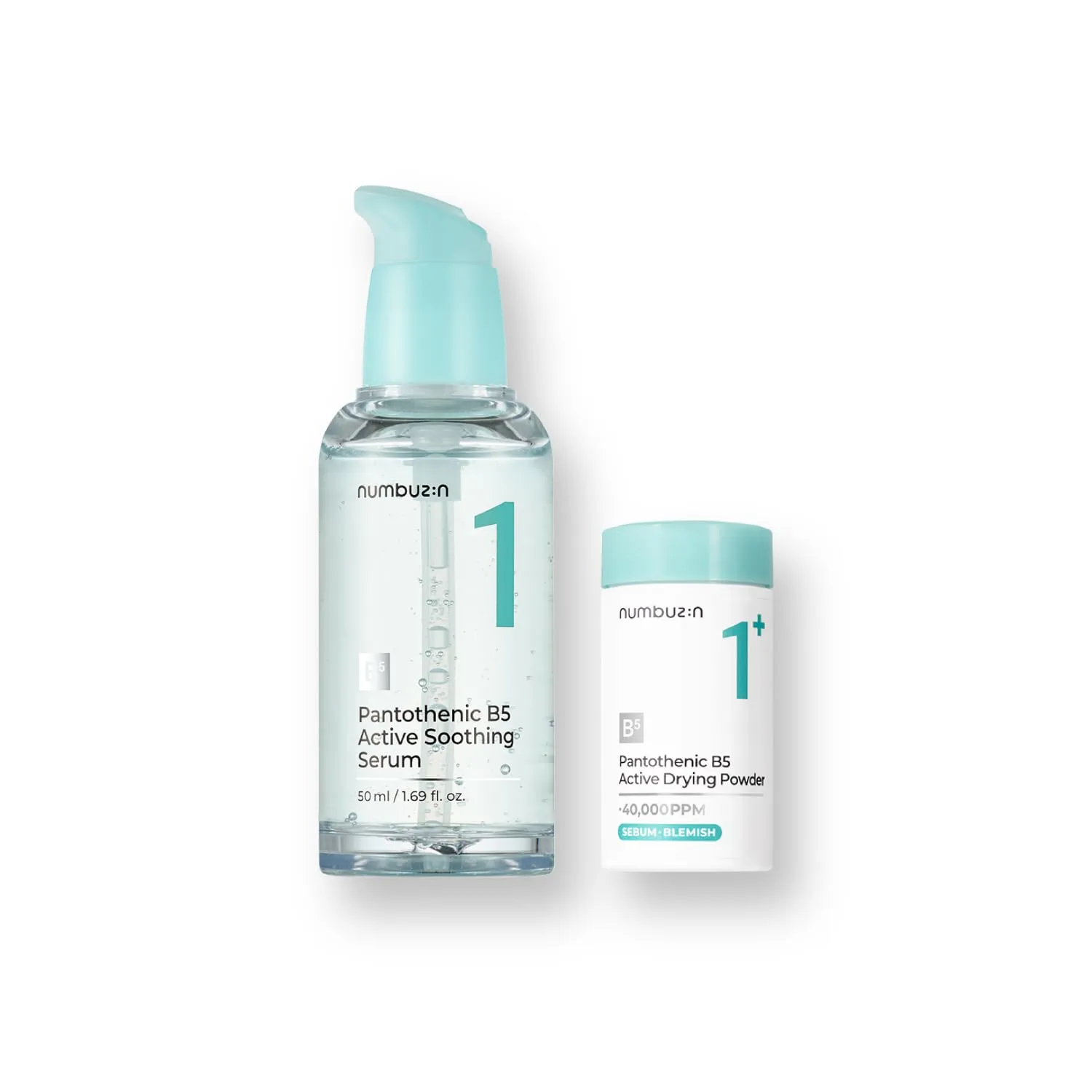 numbuzin Acne Care Set - numbuzin No.1 Pantothenic B5 Active Soothing Serum   No.1 Pantothenic B5 Active Drying Powder