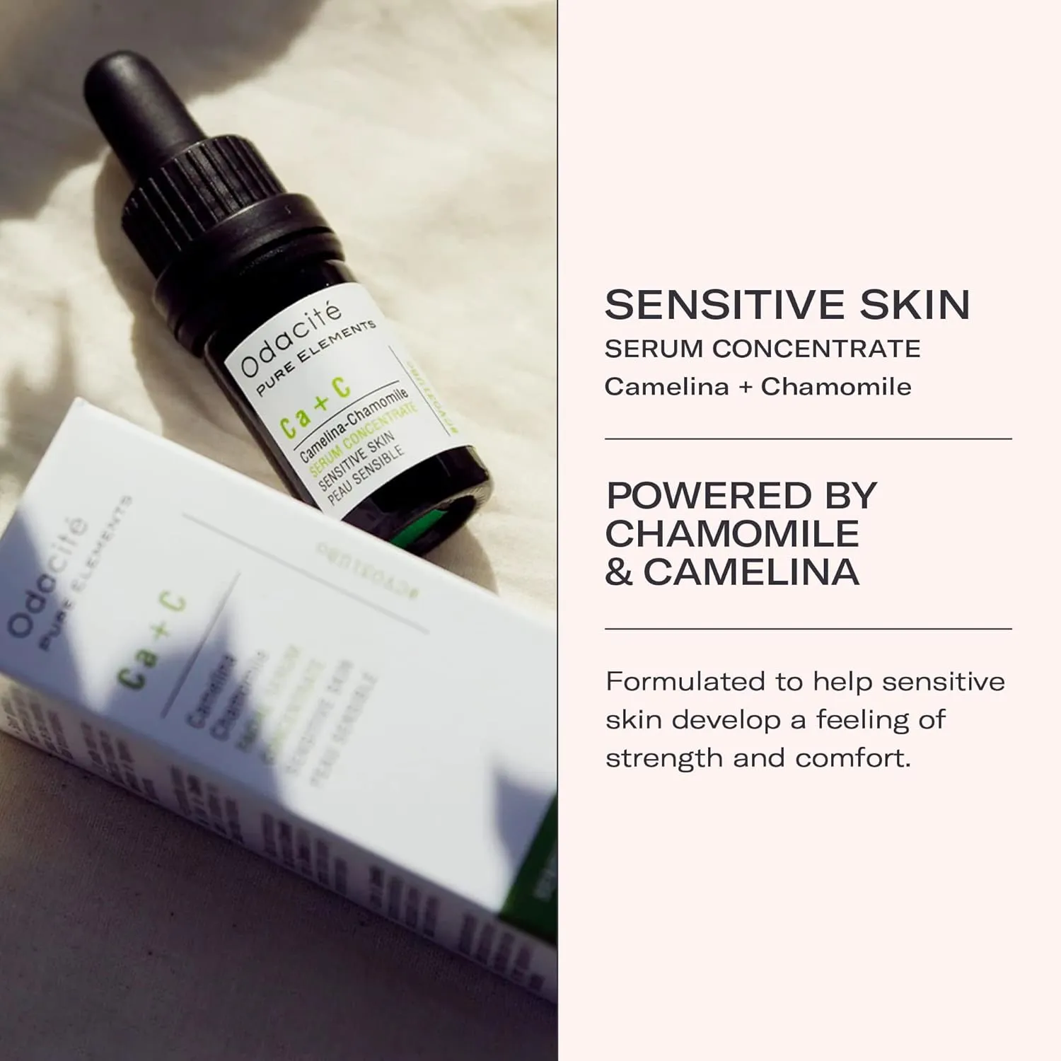 Odacité Anti Aging Serum Concentrate with Camelina   Chamomile, For Sensitive Skin Glow - Lightweight and Hydrating Facial Oil for Redness, Sensitivity & Irritation - 0.17 fl. oz