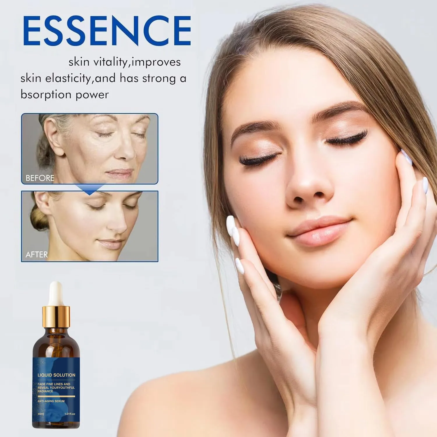 Olavita Face Serum, Olavita Serum, Vitamin C & E, Anti Aging Face Tightening, Boost Skin Collagen, Reduce Wrinkles & Plump Skin(2pcs)