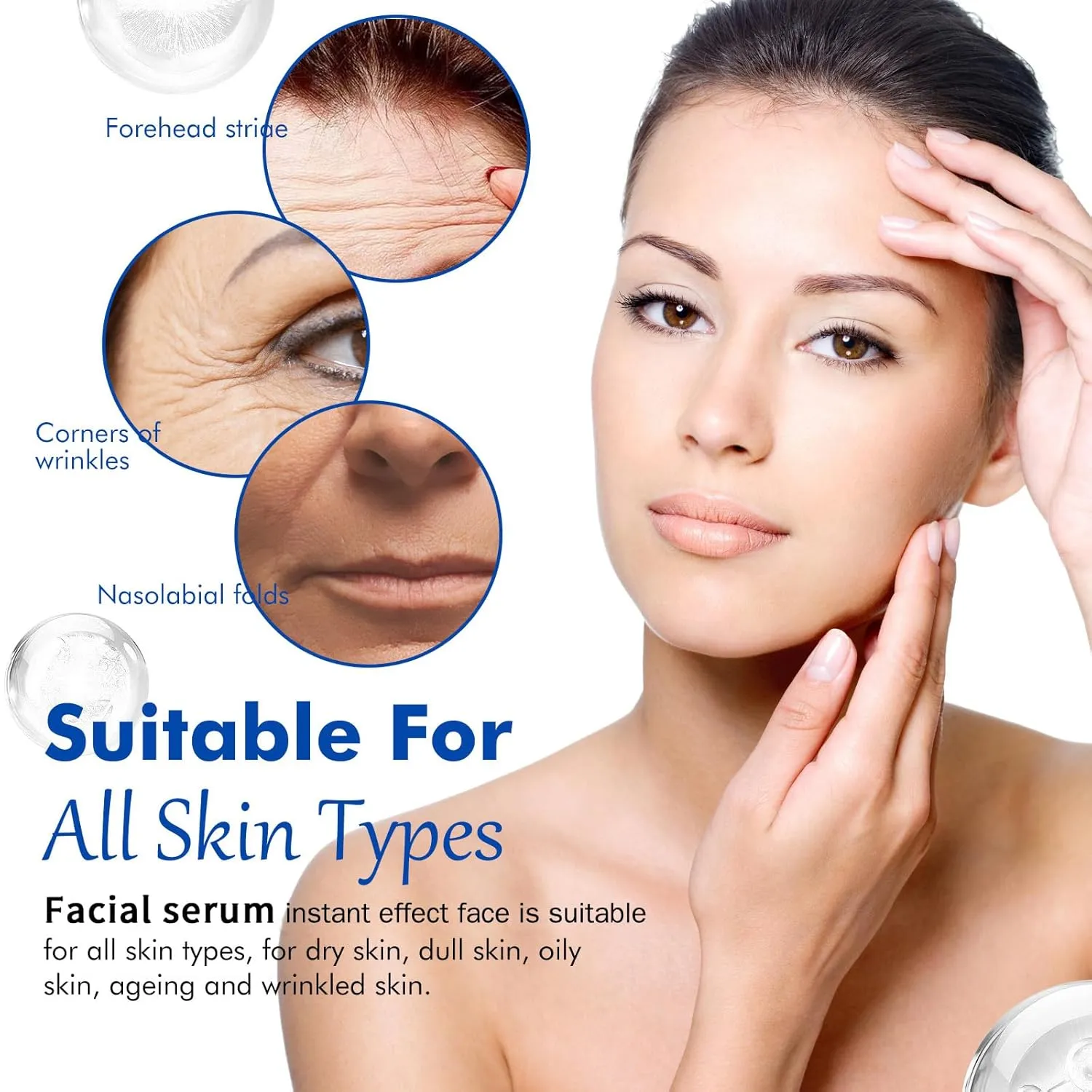 Olavita Face Serum,olavita liquid solution anti aging serum,antiaging face serum,Intensely firms skin, smoothes wrinkles and fine lines (One Size, 2)