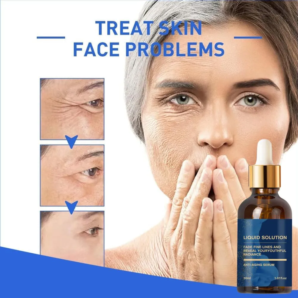 Olavita Serum, Olavita Liquid Solution Anti Aging Serum, Vitamin C Gel, Anti Aging Face Tightening, Boost Skin Collagen, Reduce Wrinkles & Plump Skin(3pcs)