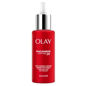 Olay Niacinamide   Peptide 24 Anti-Wrinkle Serum, Fragrance-Free, 1.3oz FL