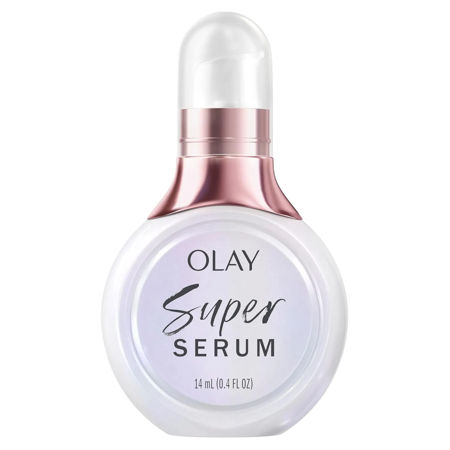 Olay Super Serum - Vitamin C & E, Niacinamide, Collagen Peptide, AHA - Trial Size, Glass Skin Care for Face - Brightening, Hydrating, Firming, Evens Tone, Smooths Fine Lines, 0.4 Oz