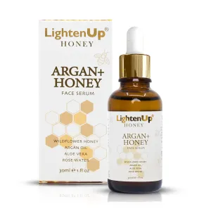 OMIC Lighten-Up Honey, Skin Brightening Serum - 1 fl oz / 30ml - Anti Aging Serum, Formulated to Fade Dark Spots, Skincare Serum - with Agran Oil, Aloe Vera & Rose Water