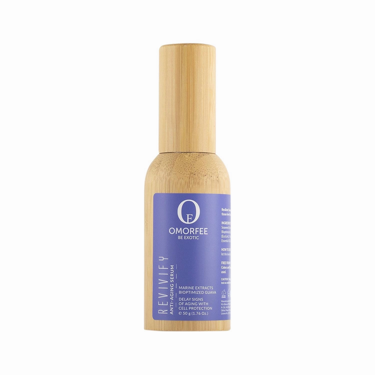 Omorfee 100% Organic Revivify Anti Aging Face Cream Serum, Daily Facial Cream for Smoothing Fine Lines and Wrinkles, Skin & Neck Firming and Hydrating Serum 1.76 Fl. Oz.