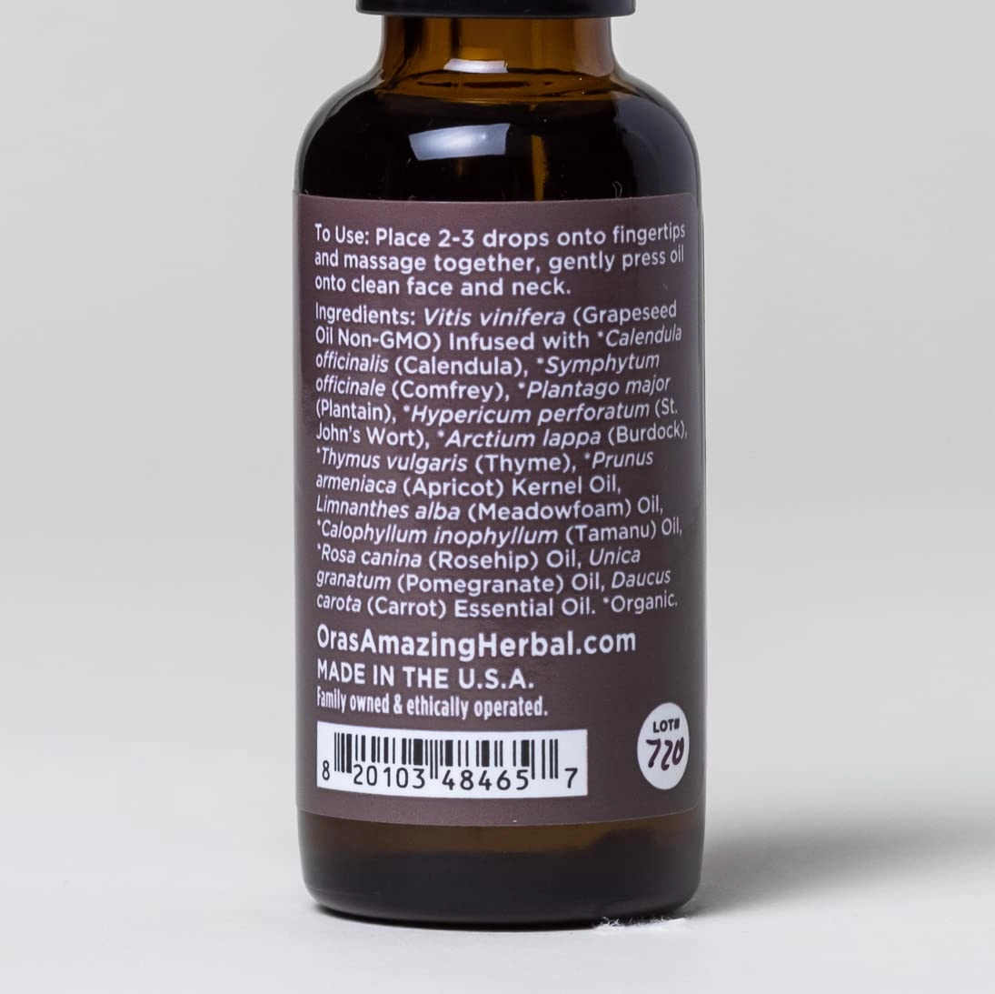 Ora's Amazing Herbal Advanced Nightly Repair, Tamanu Oil Blend, Vegan Face Serum, Retinol Free Anti-aging Face Oil, 1 oz
