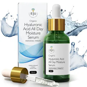 Organic Hyaluronic Acid Serum for Face – 30ml Hydrating Serum – Hyaluronic Acid Serums for Deep Moisture, Plumping & Anti-Aging