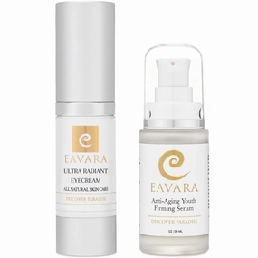 Organic Anti Aging Eye Cream and Anti Wrinkle Face Serum