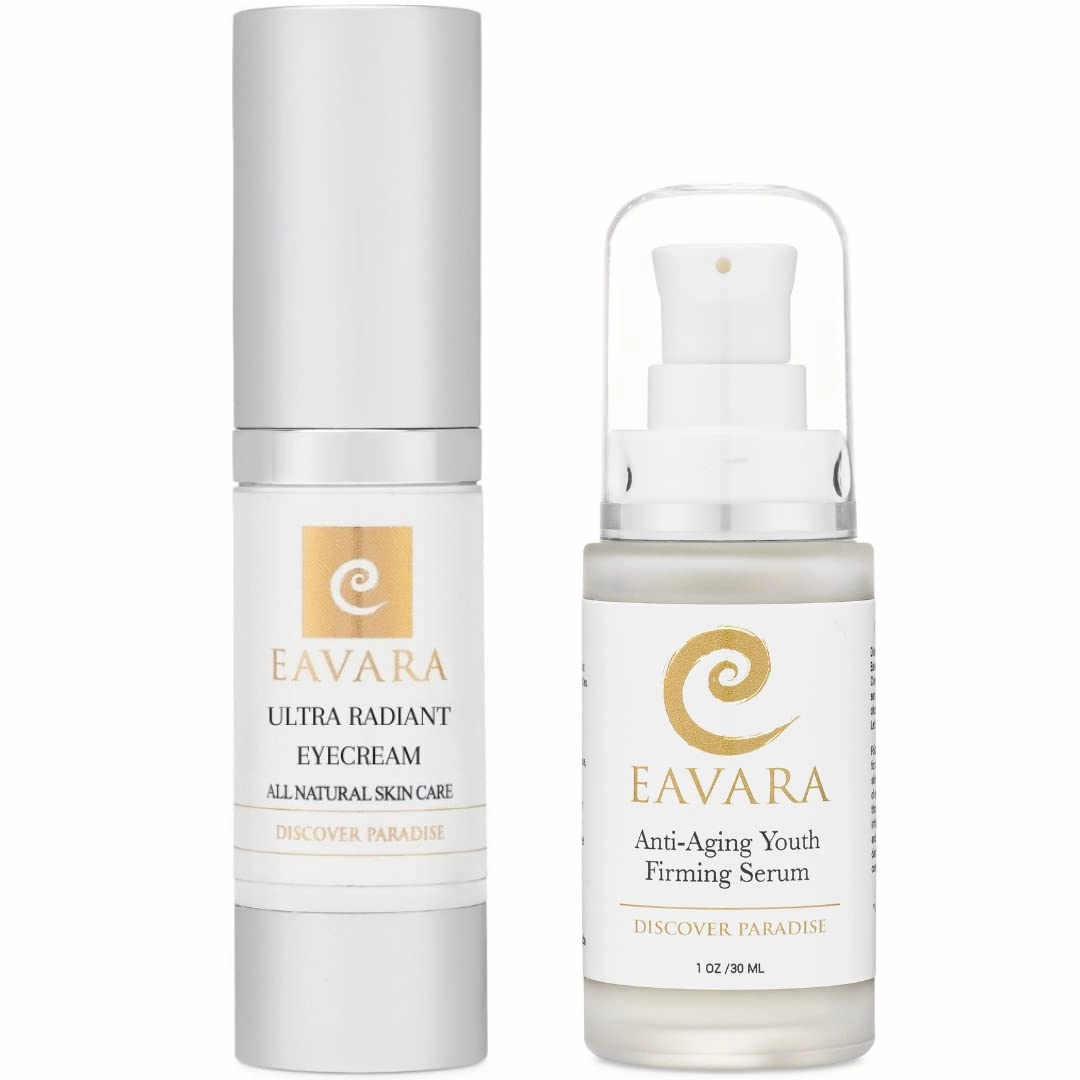 Organic Anti Aging Eye Cream and Anti Wrinkle Face Serum
