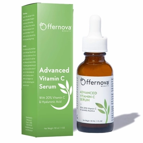 Organic Vitamin C Serum - 20% Vit C and Hyaluronic Acid Anti Aging Serum for Face, Eyes and Neck. Enhanced Absorption Dark Spot Corrector for Youthful Looking Skin, 1 oz