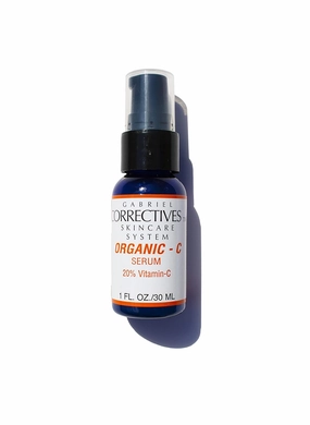Organic Vitamin C Serum with 20% Active Vitamin C 1oz.   Vegan Botanical Hyaluronic Acid Base, Skin Brightening Facial Serum, Anti-aging - Strengthens Collagen - Acne Safe Pump