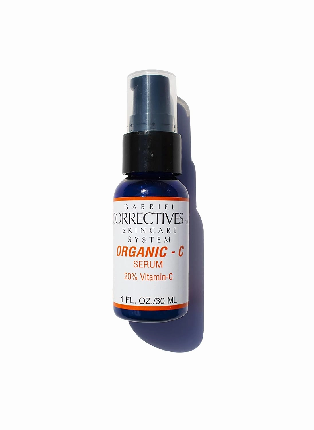 Organic Vitamin C Serum with 20% Active Vitamin C 1oz.   Vegan Botanical Hyaluronic Acid Base, Skin Brightening Facial Serum, Anti-aging - Strengthens Collagen - Acne Safe Pump
