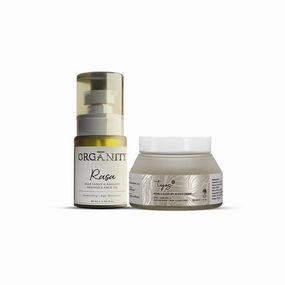 ORGANITY Combo AM Rasa Facial Serum   Tejas Face Cream SPF 30 Moisturiser | Radiance for Day |Reduced Pigmentation, Anti-Ageing & Acne Scars | Rasa (30 ml) & Tejas (50 g) - Combo Pack of 2