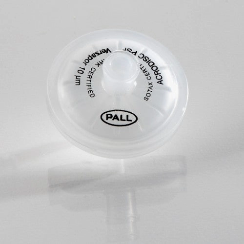 PALL AP-4000 Acrodisc Syringe Filter - 10 µm with Versapor membrane, polypropylene housing, AutoPack tubes (25/pkg 200/cs)