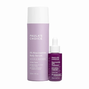 Paula's Choice 5% Niacinamide Body Serum   CLINICAL 20% Niacinamide Treatment, Face & Body Kit for Discoloration, Redness & Bumpy Skin, All Skin Types Including Acne-Prone, Set of 2