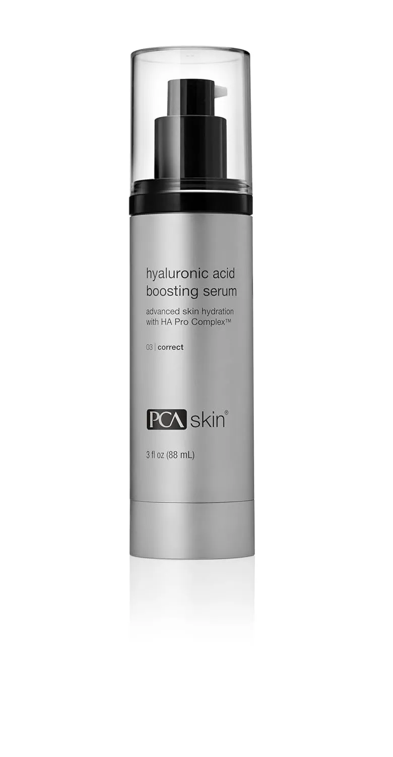 PCA SKIN Hyaluronic Acid Boosting Face Serum, Hyaluronic Acid Serum for Face Made with Niacinamide and Ceramides, Helps Reduce Fine Lines and Wrinkles and Delivers 24-Hour Moisturization, 1 oz Pump