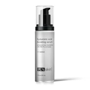 PCA SKIN Hyaluronic Acid Boosting Face Serum, Hyaluronic Acid Serum for Face Made with Niacinamide and Ceramides, Helps Reduce Fine Lines and Wrinkles and Delivers 24-Hour Moisturization, 1 oz Pump