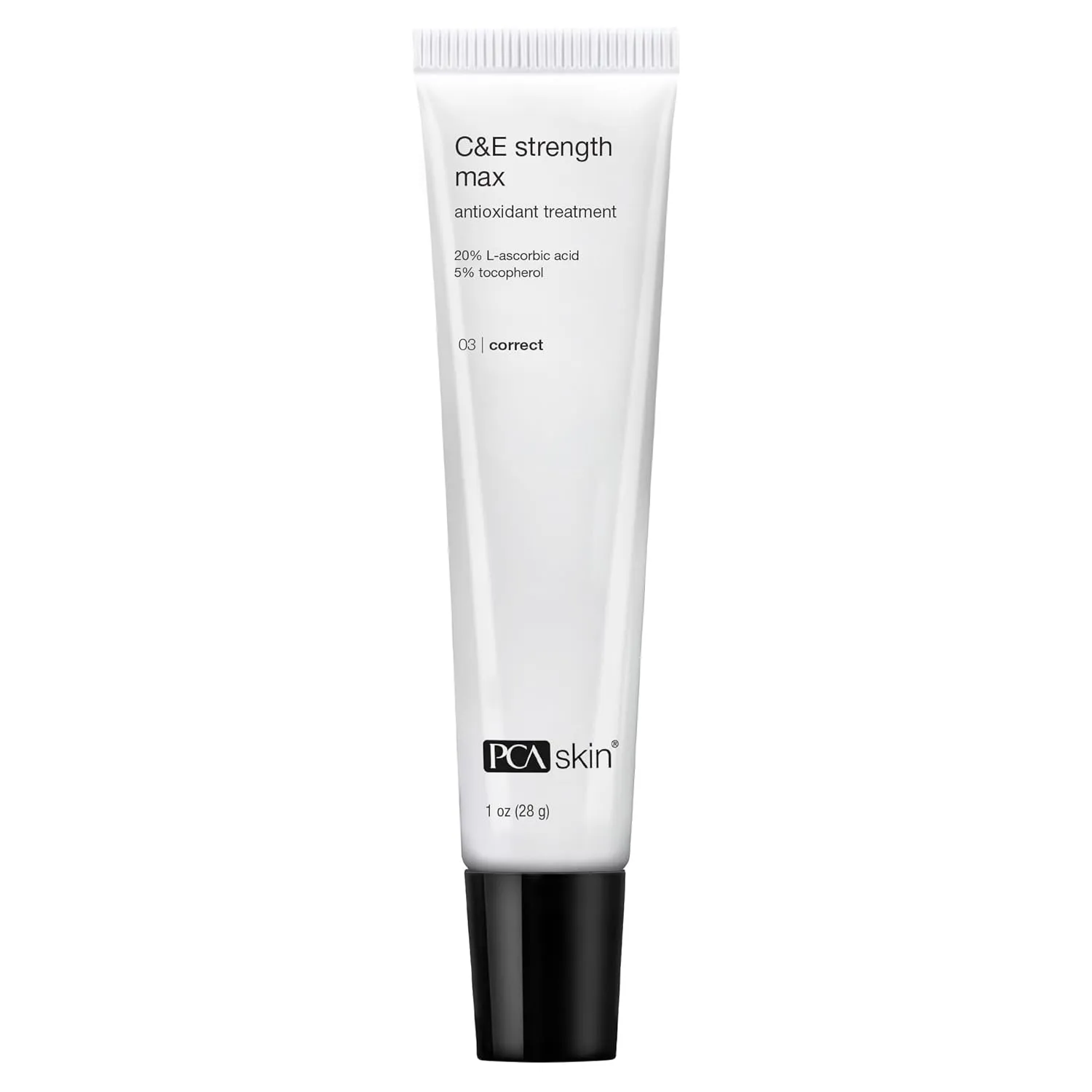 PCA SKIN Strength Max Vitamin E and Vitamin C Serum, Anti Wrinkle Face Serum for Brightening Skin, 1.0 fl oz Tube