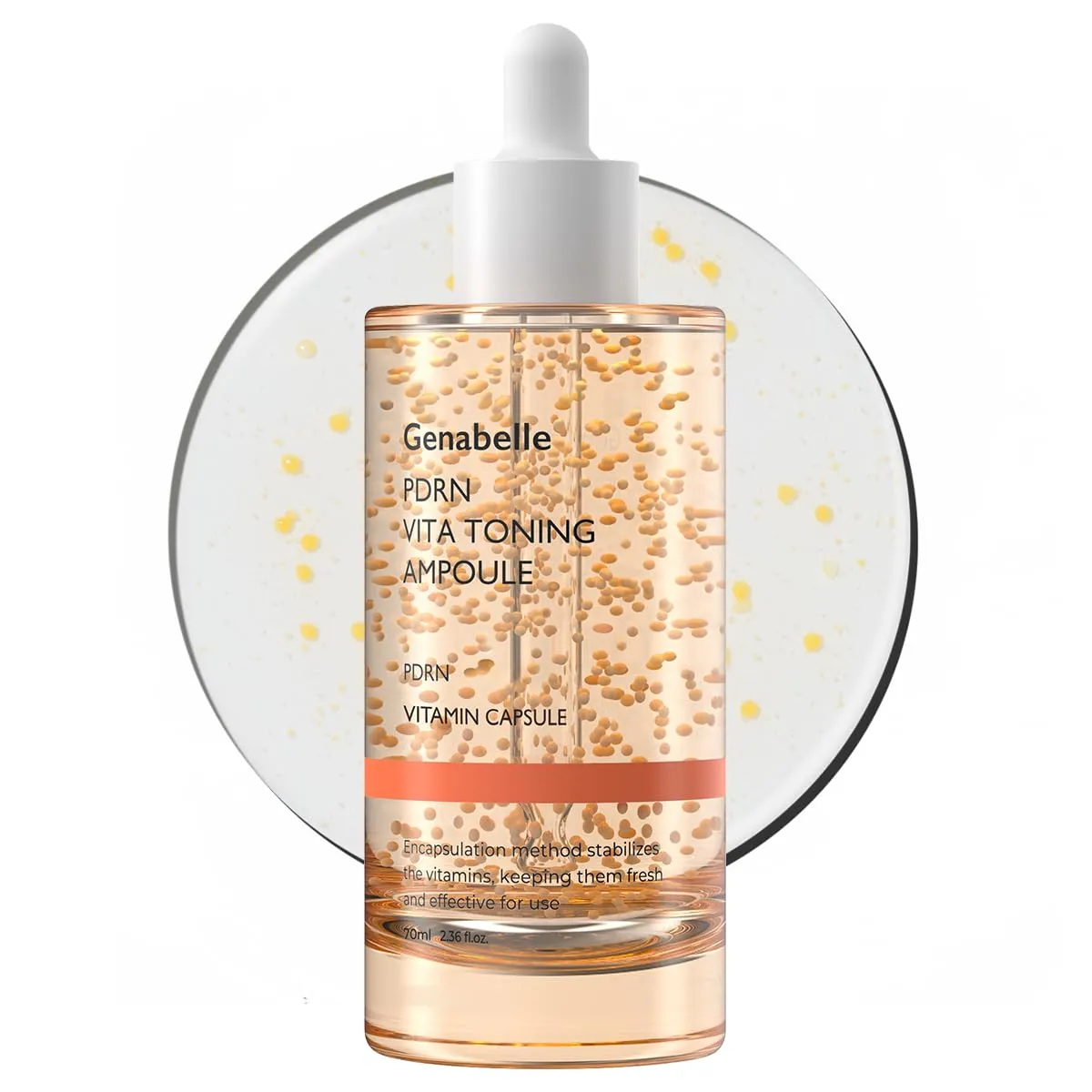 PDRN Vita Toning Ampoule JUMBO SIZE - Lightweight Glass Skin & Toning Ampoule with Vitamin B, C, E, PDRN, Serum for Blemishes, Fine Lines and Rough Skin Texture, 2.36 fl oz