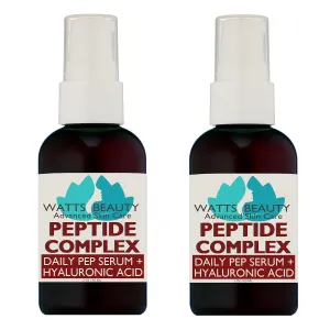 Peptide Anti-Aging Face Serum - Hyaluronic Acid and Collagen Boosting Daily Face Care Polypeptide Complex with L-Arginine Firms Wrinkles and Boosts Collagen 4 oz