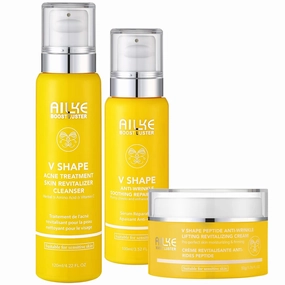 Peptide Anti Wrinkle Soothing Revitalizing Set, Hydration Moisturizing, Anti-aging, Plump Face Serum, Skin Glowing, Paraben-free, Suitable For Normal To Sensitive Skin- (3 Pieces)