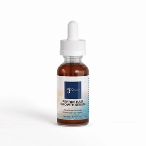 Peptide Hair Growth Serum – Scalp & Hair Treatment with Peptides, Biotin & Caffeine – Strengthens Roots, Reduces Shedding, Boosts Thickness – Non-Greasy – 2oz