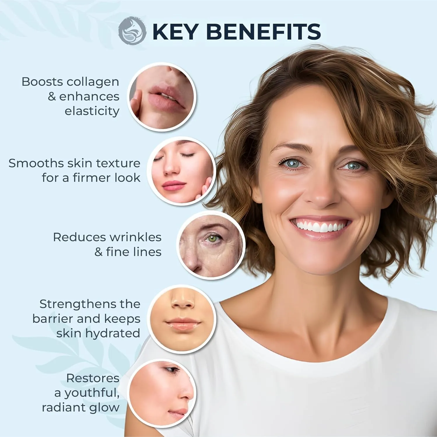 Peptides Serum for Face - Collagen Booster - Anti-Aging - Tighten Lift Hydrate & Plump All Skin Types, Reduce Fine Line & Wrinkles, All Natural Ingredients - Foxbrim Naturals (1 Fl Oz)