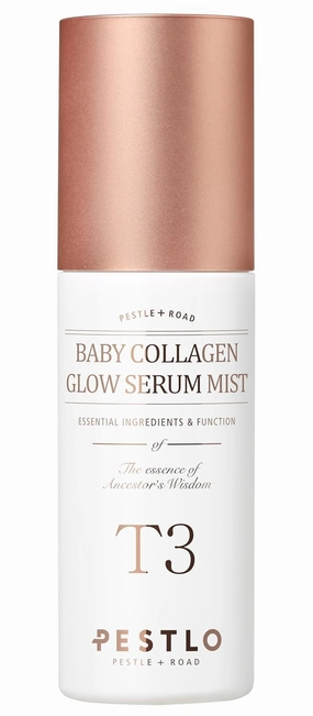 PESTLO T3 Baby Collagen Glow Serum Mist Spray for Korean Glass Skin with Vegan Collagen and Elastic Glow-Boosting Ingredients, 1.69 Fl Oz (50ml)