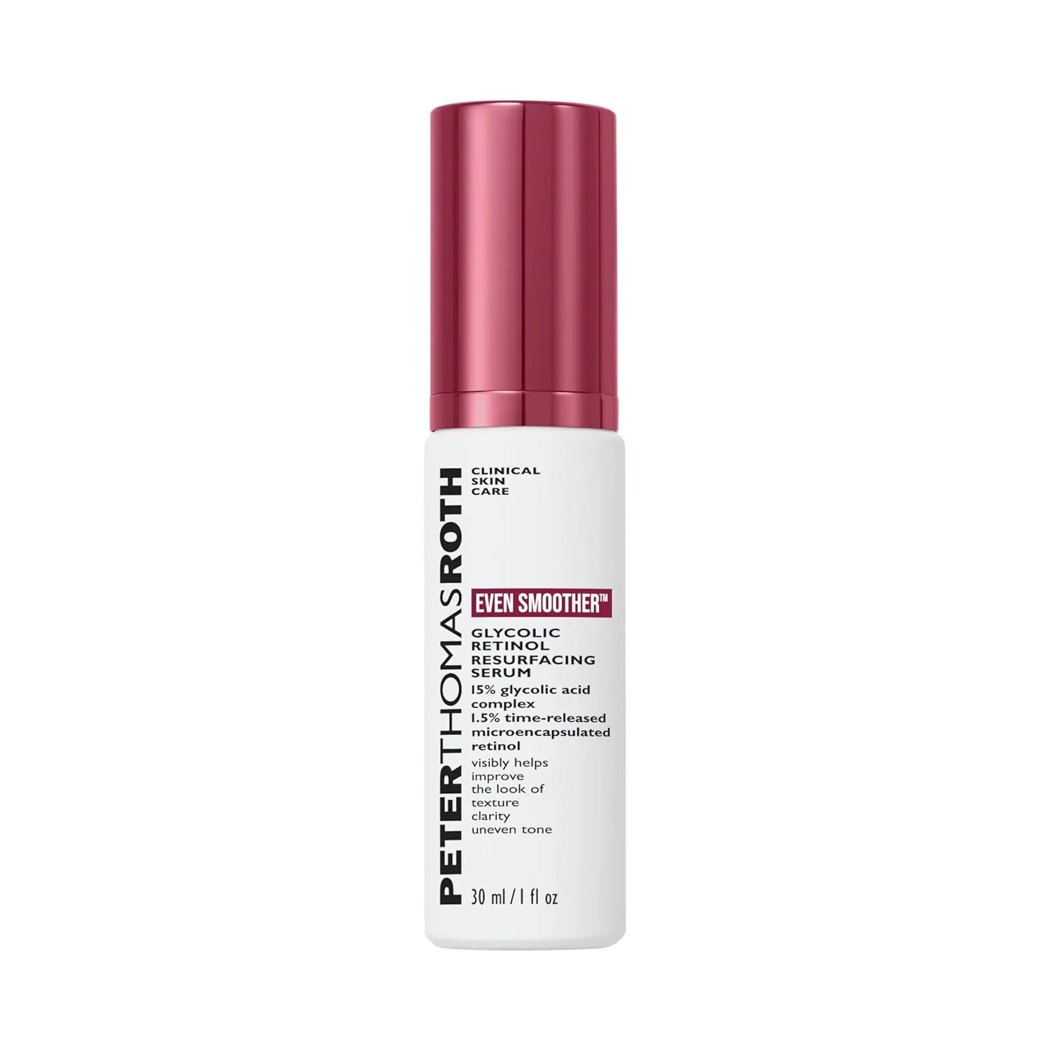 Peter Thomas Roth | Even Smoother™ Glycolic Retinol Resurfacing Serum | Glycolic Acid Serum with Retinol for Uneven Texture and Tone, 1 fl. oz