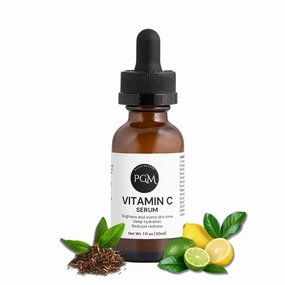 PGM Vitamin C Serum for Face – Anti-Aging, Brightening, Hydrating Facial Serum with Hyaluronic Acid & Vitamin E – Dark Spot Corrector, 1 Fl Oz Pack of 2