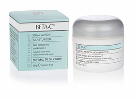 Pharmagel Beta-C Dual Action Moisturizer Normal to Oily Skin | Brightening and Smoothing Face Moisturizer | Pore Minimizer & Rejuvenation - 2 oz.